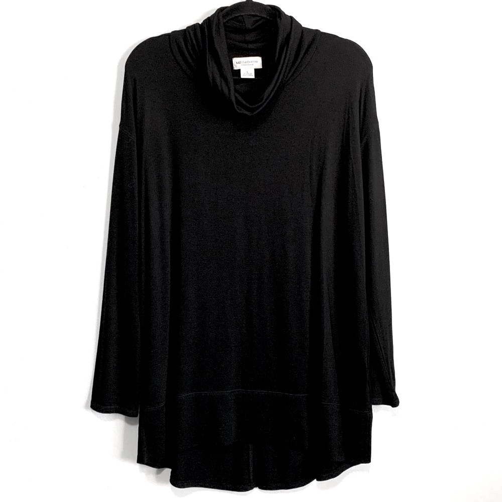 Liz Claiborne Black Turtle Neck Top